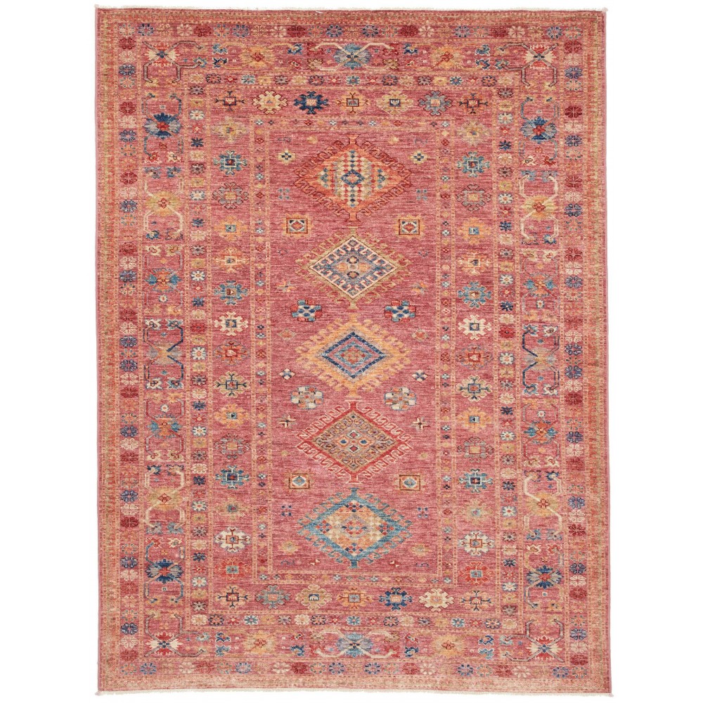 Tappeto Kazak Fine Pakistan marrone grigio 150x201
