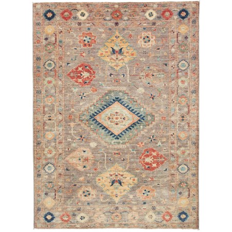 Tappeto Kazak Fine Pakistan marrone grigio 151x206