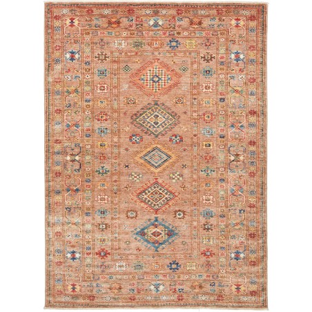Tappeto Kazak Fine Pakistan marrone grigio 155x212