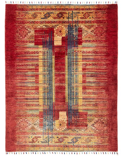 Tappeto Siva Pakistan marrone arancione 146x203