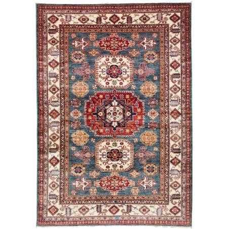 Tappeto Kazak Fine Pakistan marrone bianco 150x219