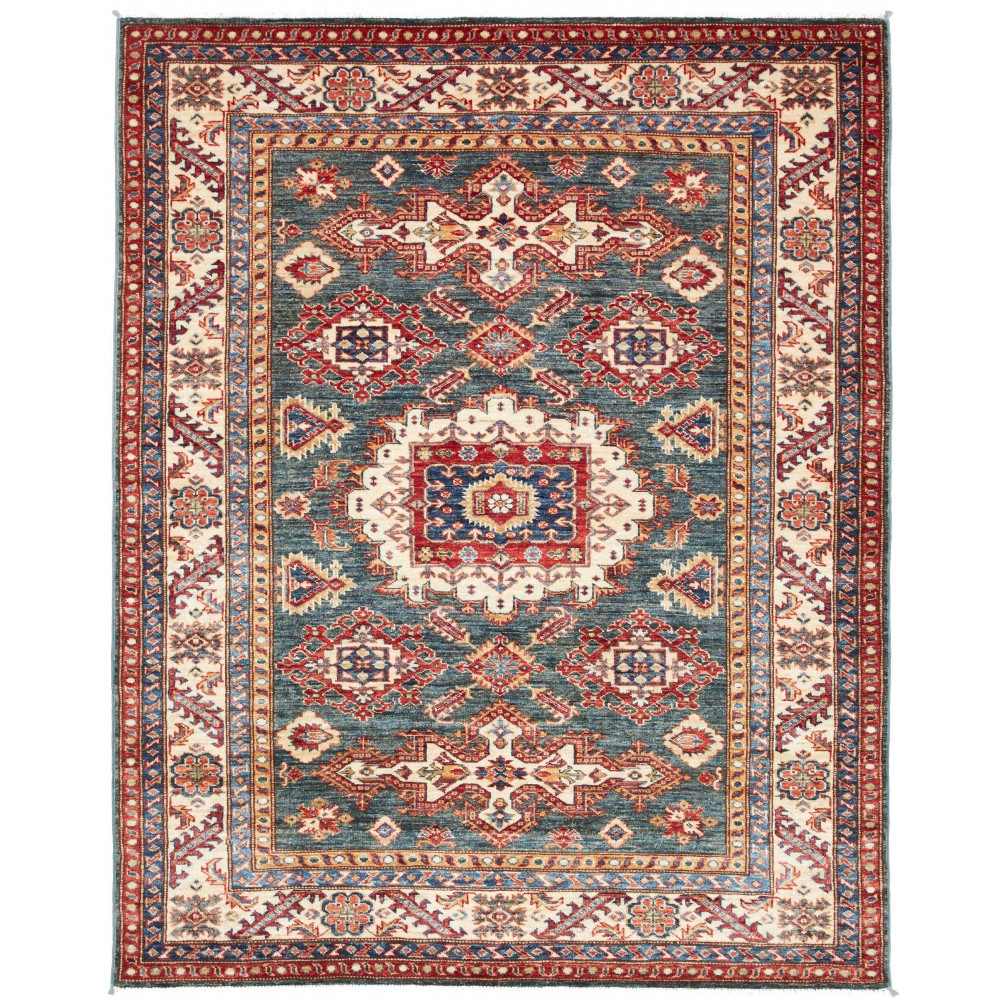 Tappeto Kazak Fine Pakistan marrone grigio 153x191