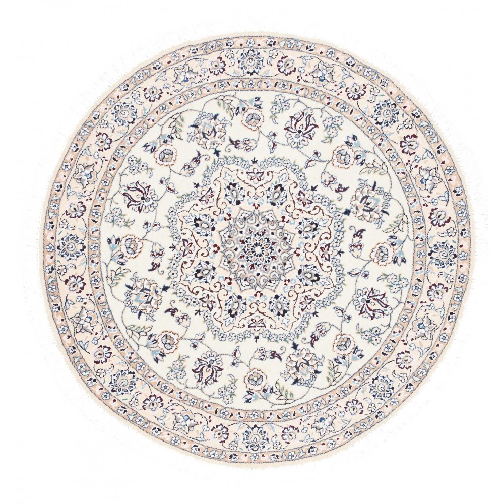 Tappeto Nain 9La Persia bianco grigio 105x105