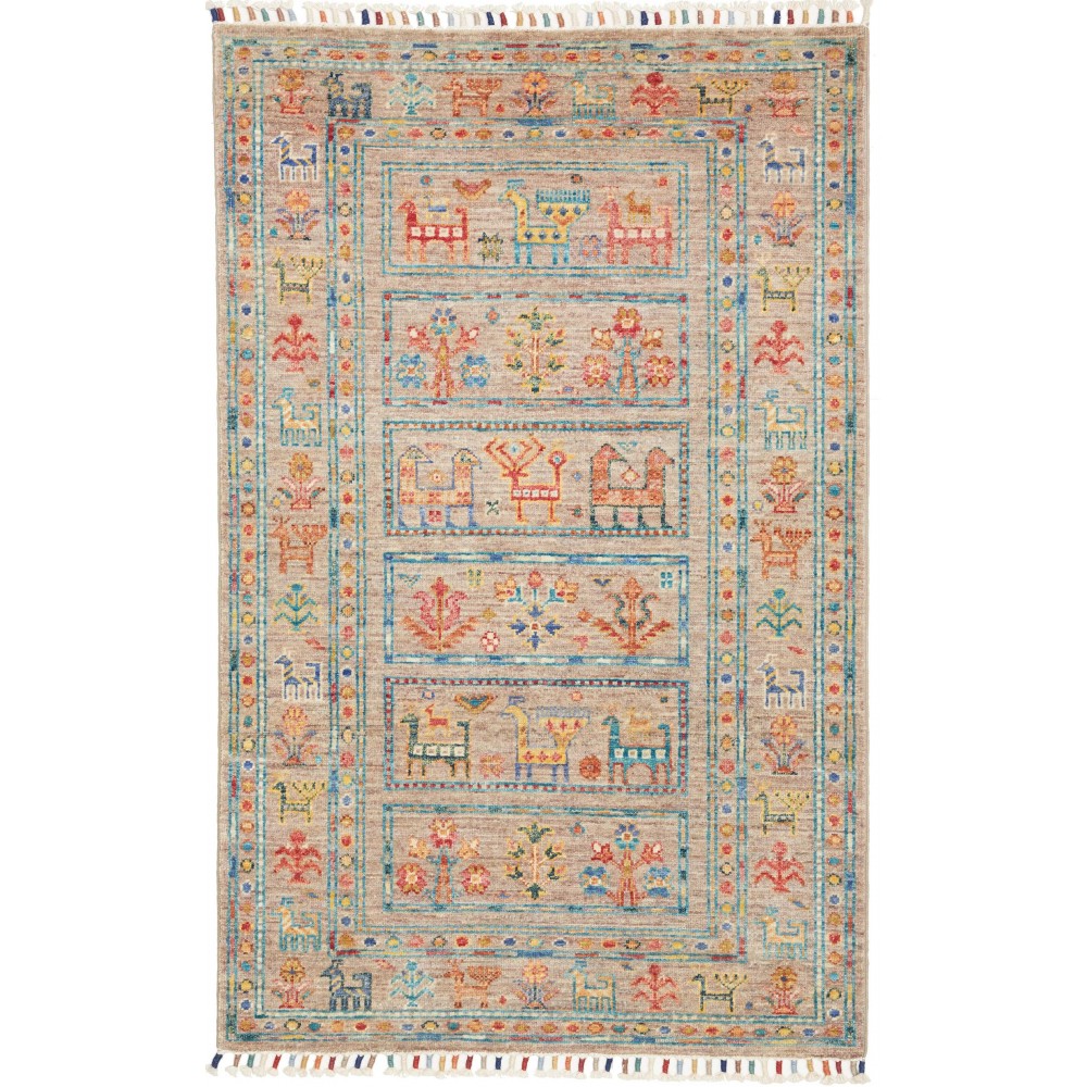 Tappeto Rubin Pakistan marrone grigio 82x128