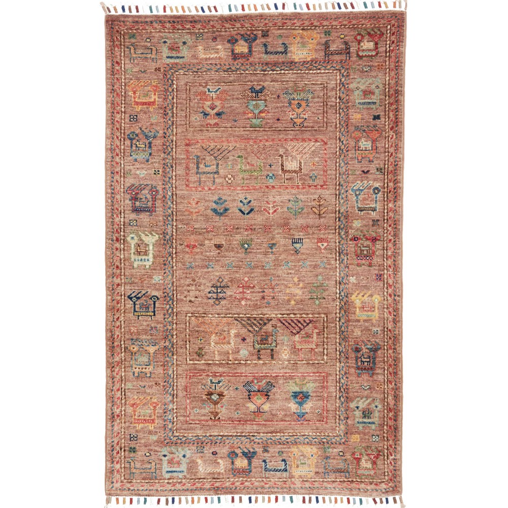 Tappeto Rubin Pakistan marrone grigio 79x125