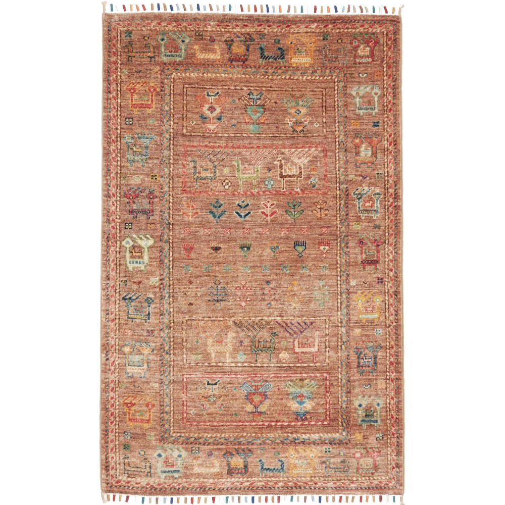 Tappeto Rubin Pakistan marrone bianco 79x125