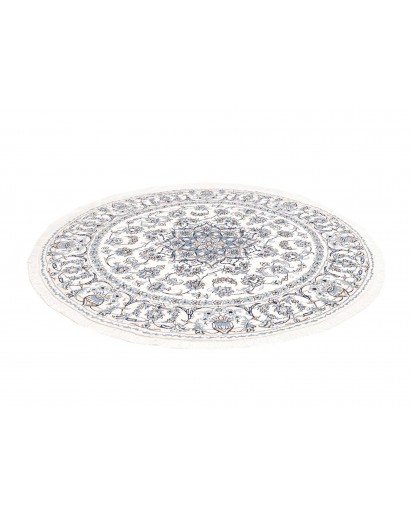 Tappeto Nain Kashmar Persia bianco grigio 189x202