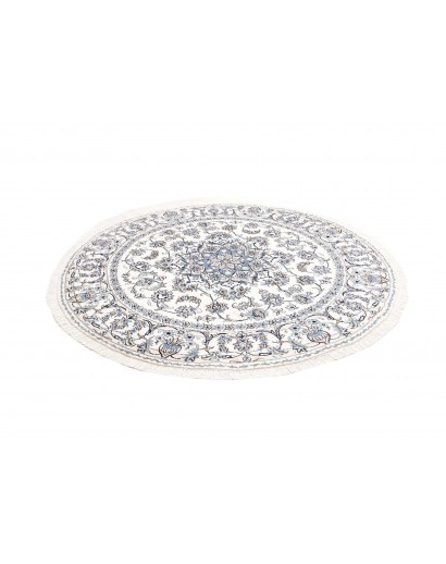 Tappeto Nain Kashmar Persia bianco grigio 189x202