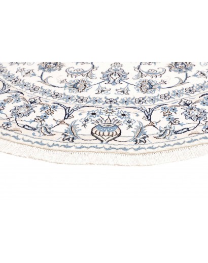 Tappeto Nain Kashmar Persia bianco grigio 189x202