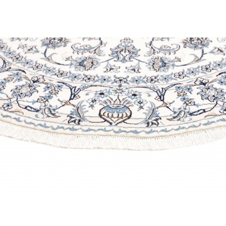 Tappeto Nain Kashmar Persia bianco grigio 189x202