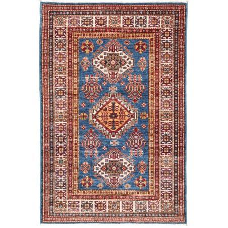 Tappeto Kazak Fine Pakistan azzurro grigio 99x151