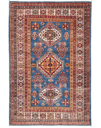 Tappeto Kazak Fine Pakistan azzurro grigio 102x149
