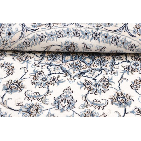 Tappeto Nain Kashmar Persia bianco grigio 189x202