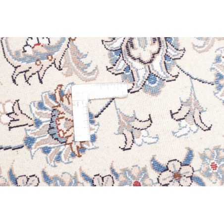 Tappeto Nain Kashmar Persia bianco grigio 189x202