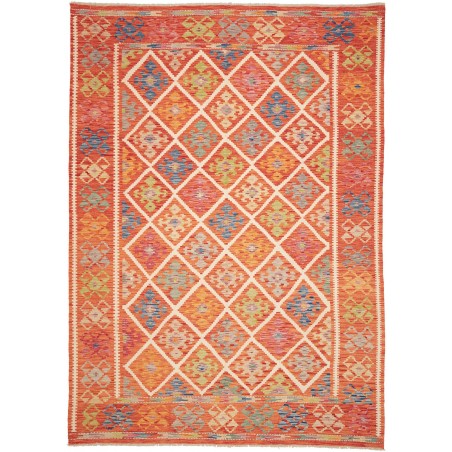 Tappeto Kilim Afghanistan arancione giallo 209x291