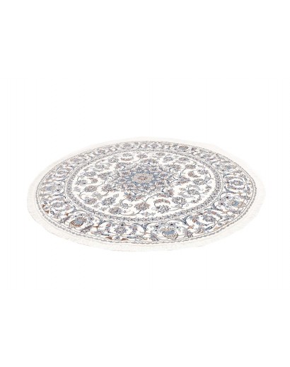 Tappeto Nain Kashmar Persia bianco azzurro 202x200