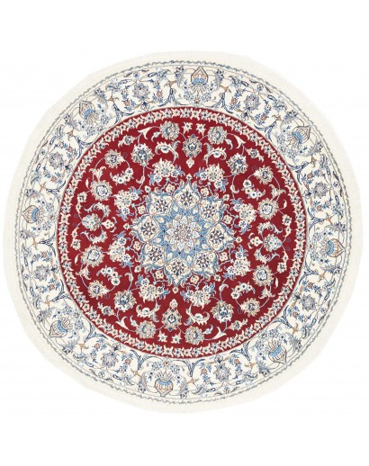 Tappeto Nain Kashmar Persia bianco marrone 203x207