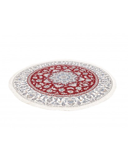 Tappeto Nain Kashmar Persia bianco marrone 203x207