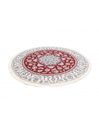 Tappeto Nain Kashmar Persia bianco marrone 203x207