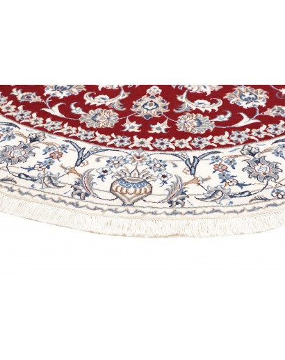 Tappeto Nain Kashmar Persia bianco marrone 203x207