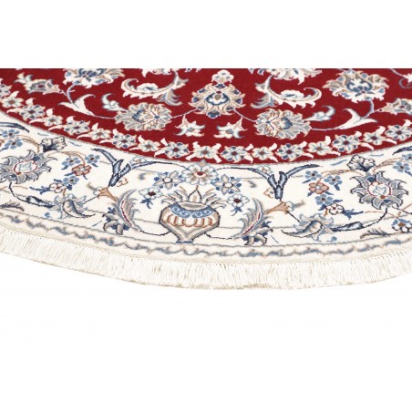 Tappeto Nain Kashmar Persia bianco marrone 203x207