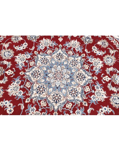 Tappeto Nain Kashmar Persia bianco marrone 203x207