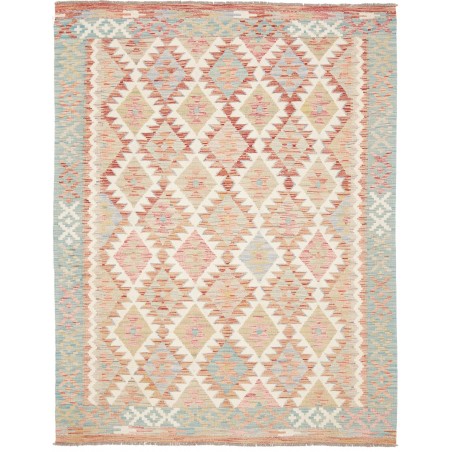 Tappeto Kilim Afghanistan bianco marrone 153x196