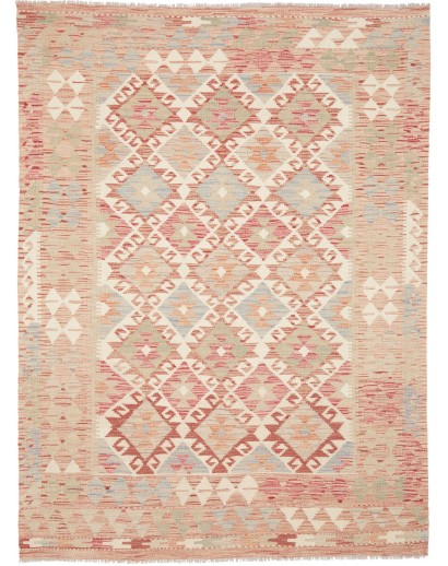 Tappeto Kilim Afghanistan marrone rosso 153x205