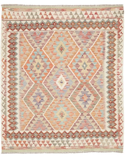 Tappeto Kilim Afghanistan beige marrone 161x188
