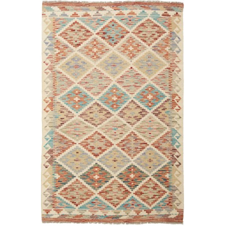 Tappeto Kilim Afghanistan marrone azzurro 101x153