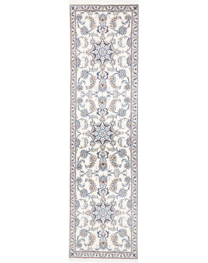 Tappeto Nain Kashmar Persia beige azzurro 80x300