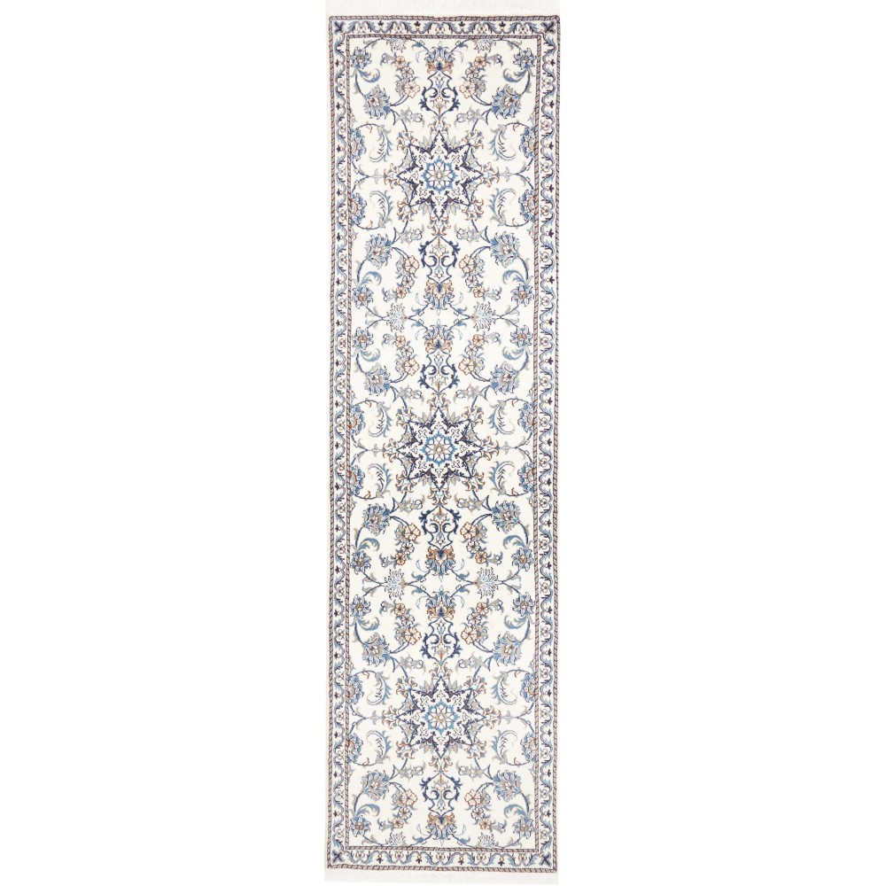 Tappeto Nain Kashmar Persia beige azzurro 80x300