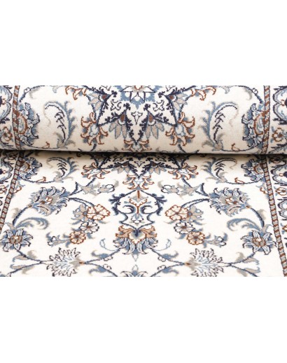 Tappeto Nain Kashmar Persia beige azzurro 80x300