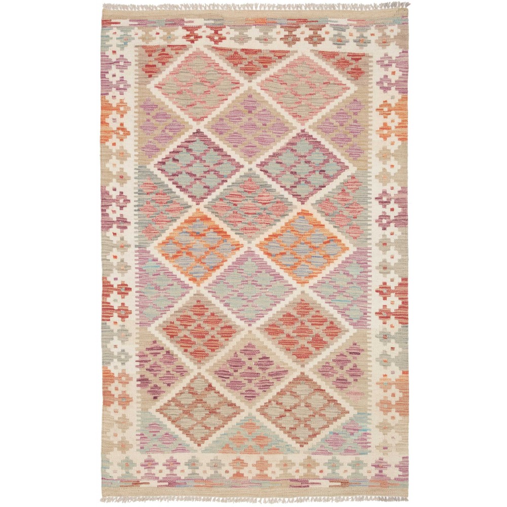 Tappeto Kilim Afghanistan marrone bianco 99x157