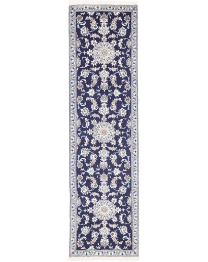 Tappeto Nain Kashmar Persia bianco grigio 80x303