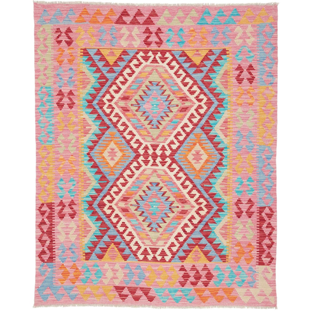 Tappeto Kilim Afghanistan marrone blu 134x167