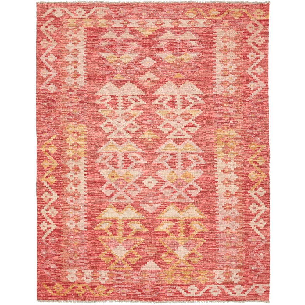 Tappeto Kilim Afghanistan arancione 135x172