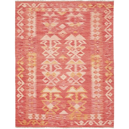 Tappeto Kilim Afghanistan arancione 135x172
