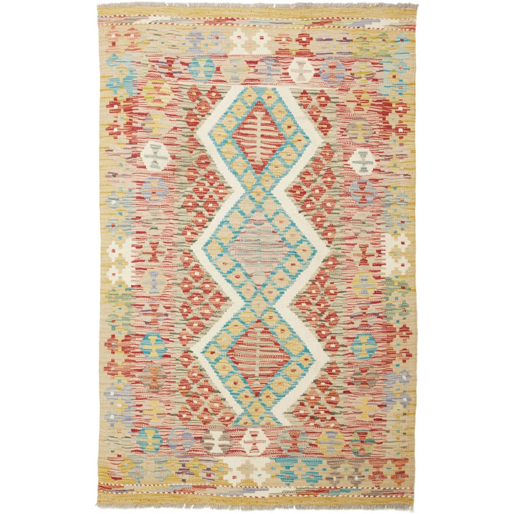 Tappeto Kilim Afghanistan marrone 100x156