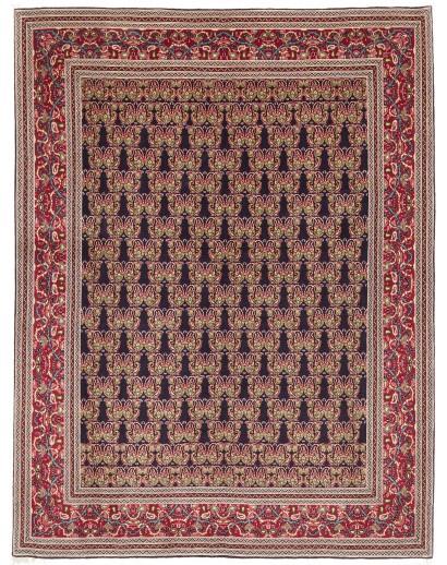 Tappeto Tabriz 50 Raj Persia marrone giallo 160x212