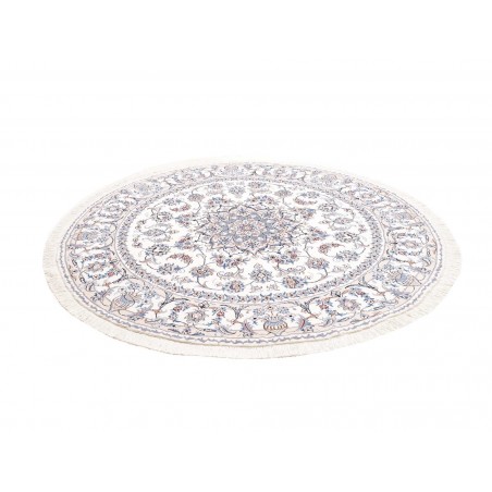 Tappeto Nain Kashmar Persia bianco grigio 202x210