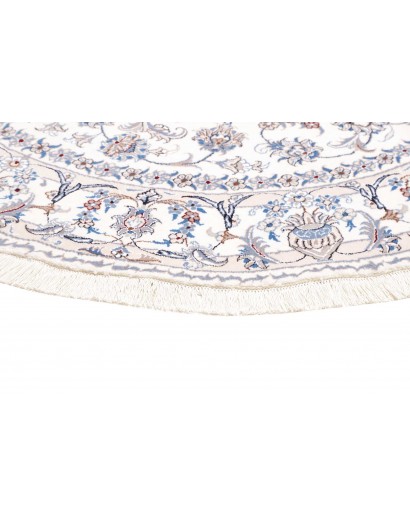 Tappeto Nain Kashmar Persia bianco grigio 202x210