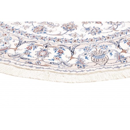 Tappeto Nain Kashmar Persia bianco grigio 202x210