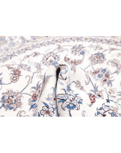 Tappeto Nain Kashmar Persia bianco grigio 202x210