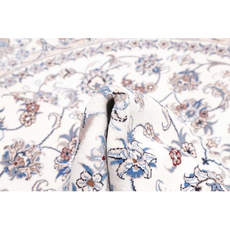 Tappeto Nain Kashmar Persia bianco grigio 202x210