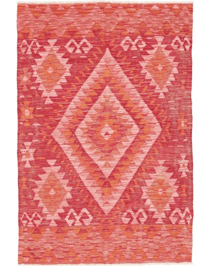 Tappeto Kilim Afghanistan rosso marrone 107x160