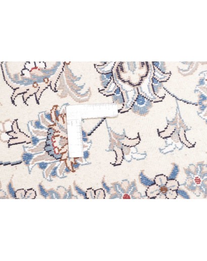 Tappeto Nain Kashmar Persia bianco grigio 202x210