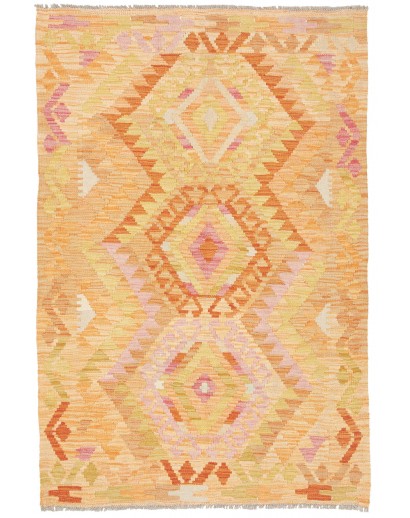Tappeto Kilim Afghanistan marrone rosso 100x149