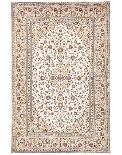 Tappeto Kashan Persia bianco verde 197x300
