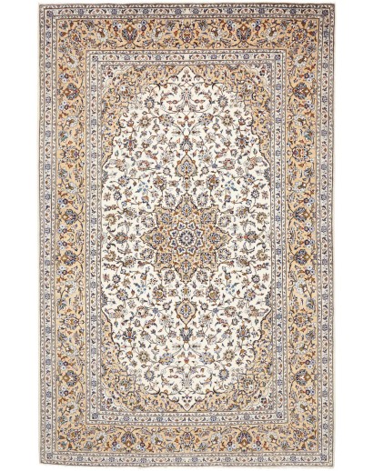 Tappeto Kashan Persia bianco grigio 203x317
